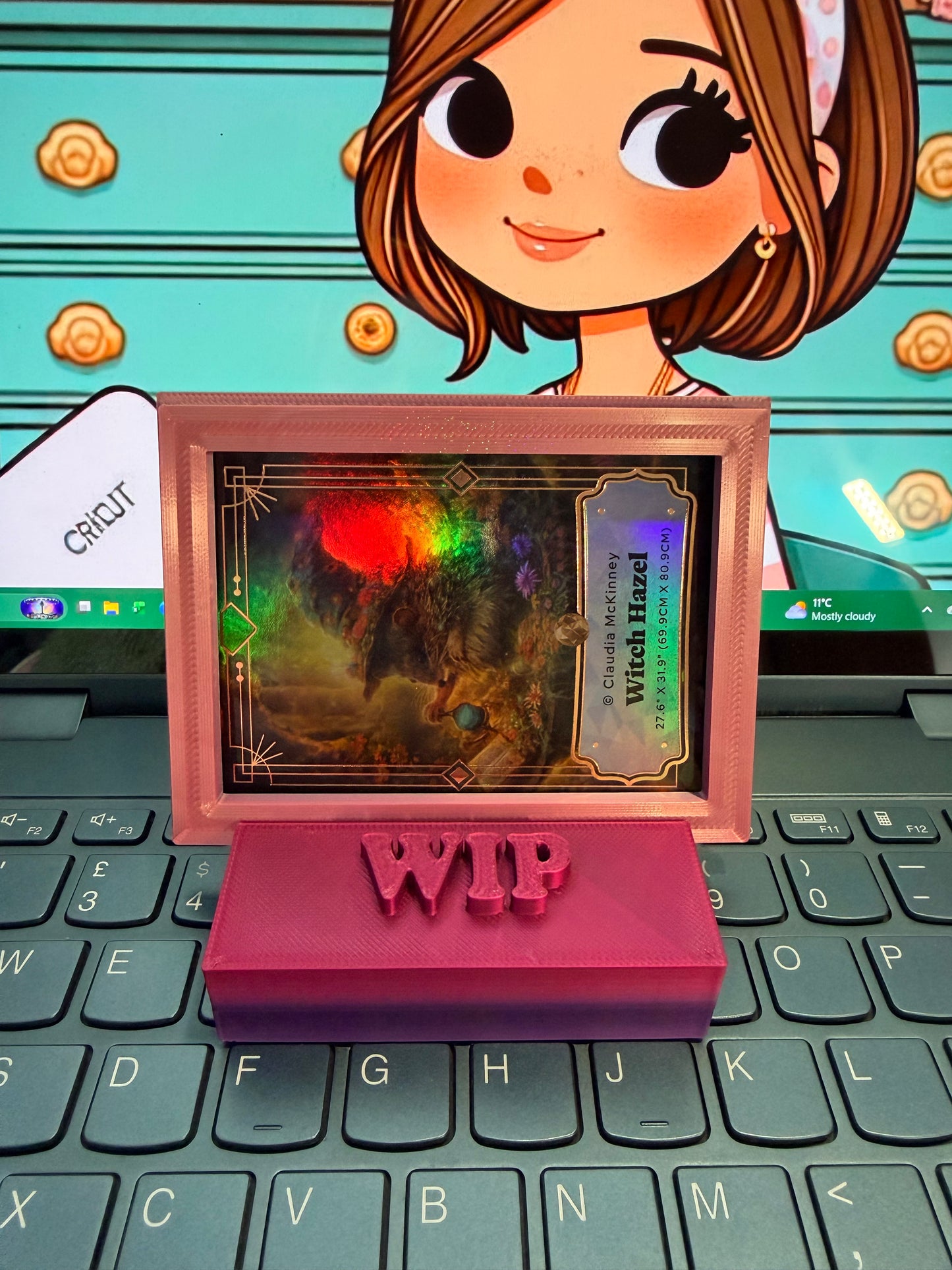 3D Printed DAC trading card display with stand