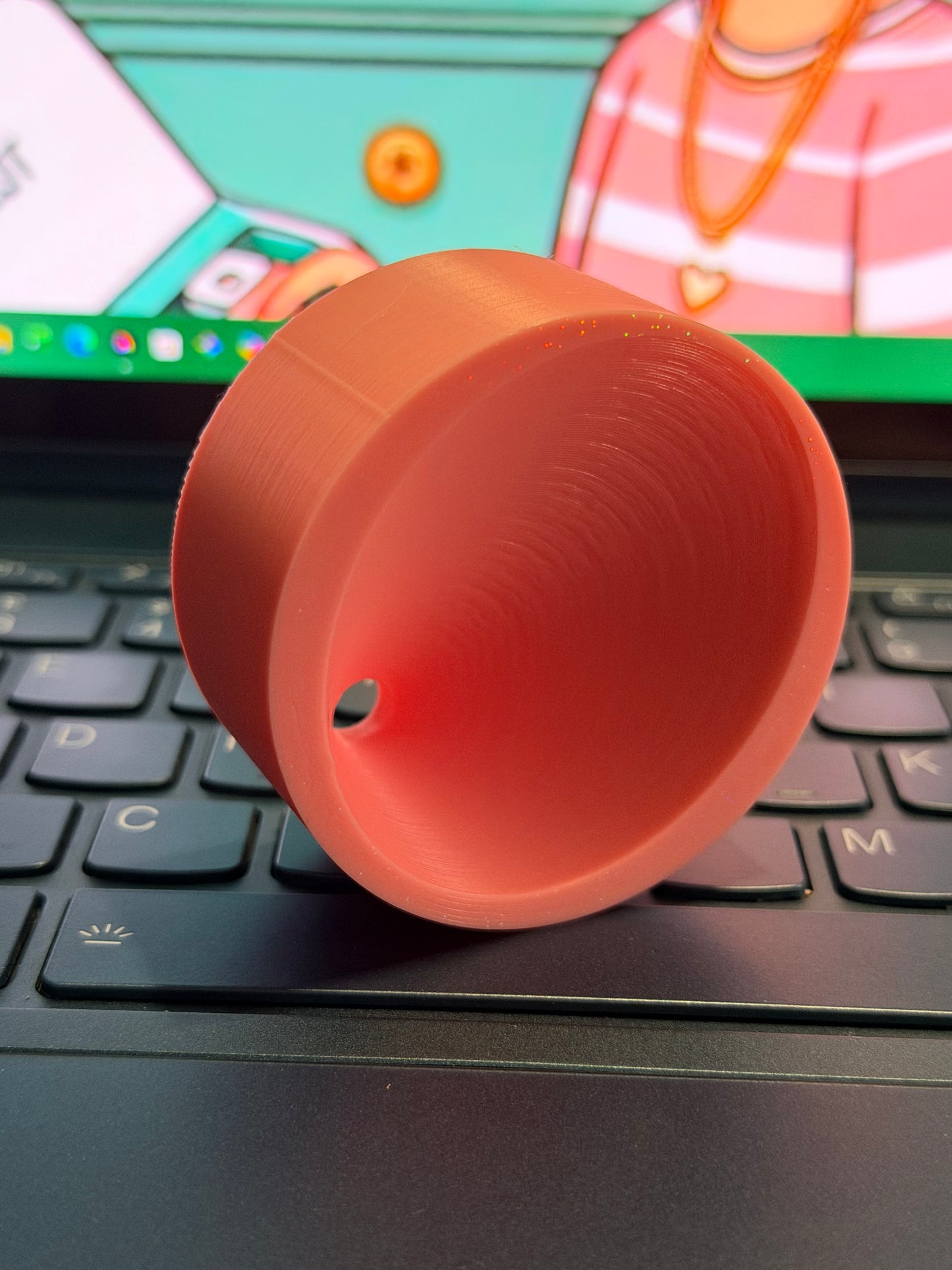 3d printed Snow globe Tumbler glitter funnel