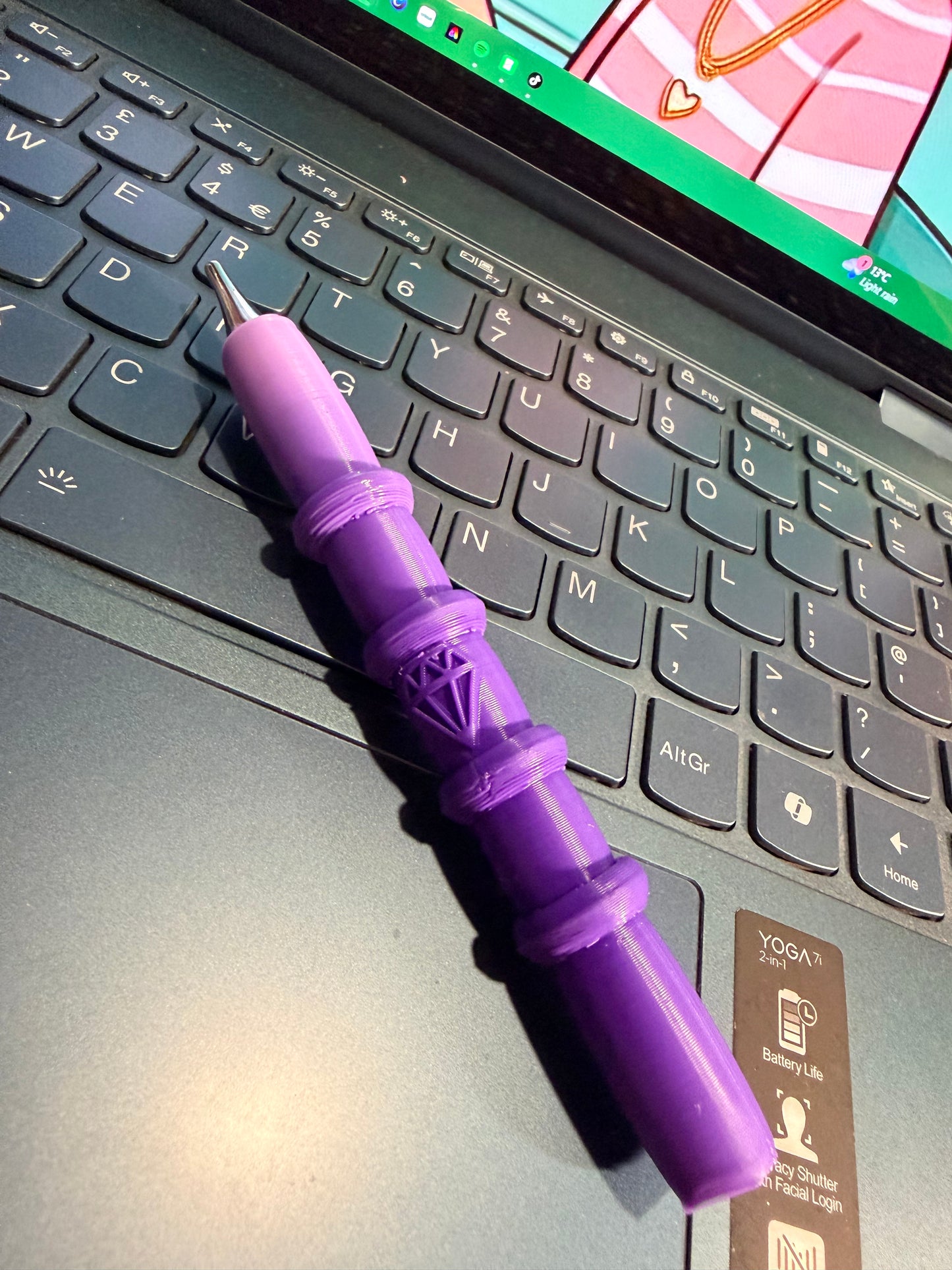 3d Printed Pen Purple