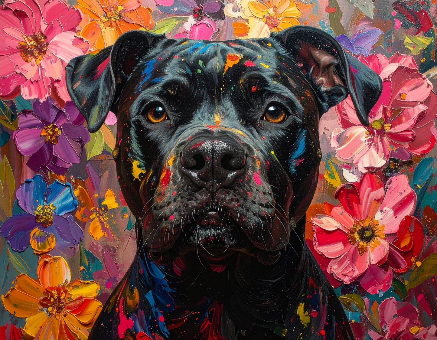 Release Paper, Staffordshire Bull Terrier, 4x4, 24 sections, choice of Overlay