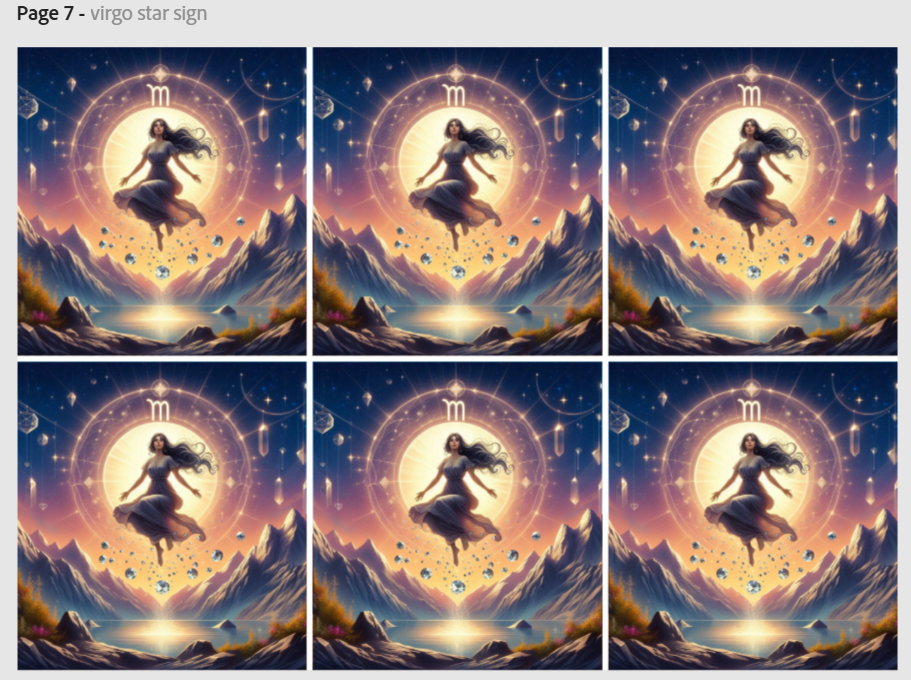 Release Paper, Virgo Horoscope, 4x4 sections, Sam Vangeen Collection