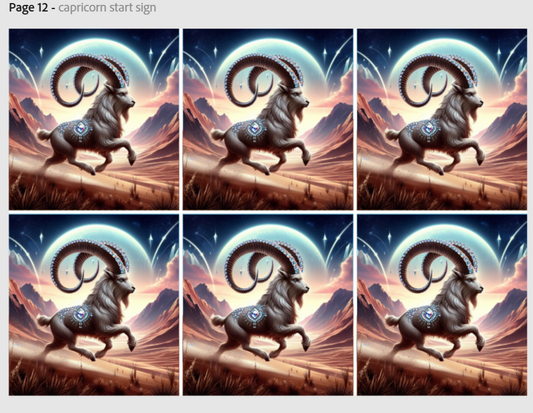 Release Paper, Capricorn Horoscope, 4x4 sections, Sam Vangeen Collection