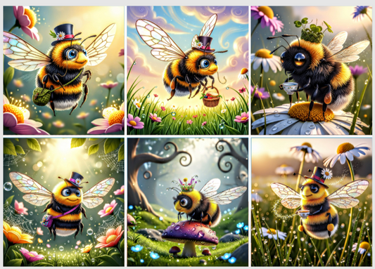 Release Paper, Mr Bumble, 4x4, 24 Sections, choice of Overlay