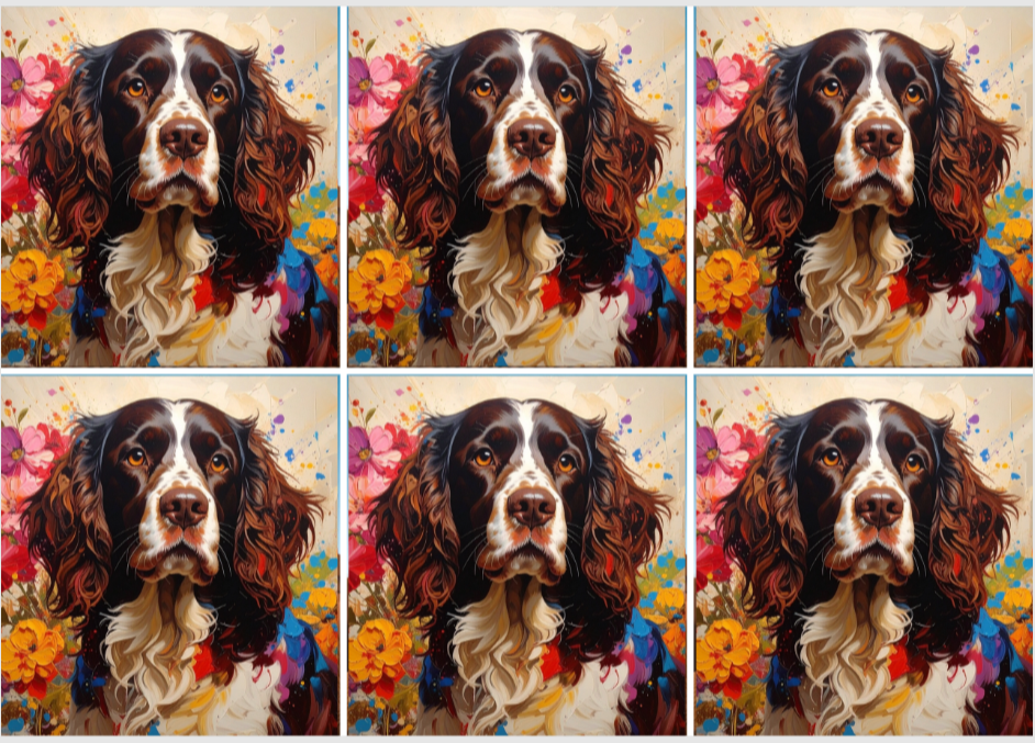 Release Paper, Springer Spanial, 24 sections 4x4, choice of Overlay