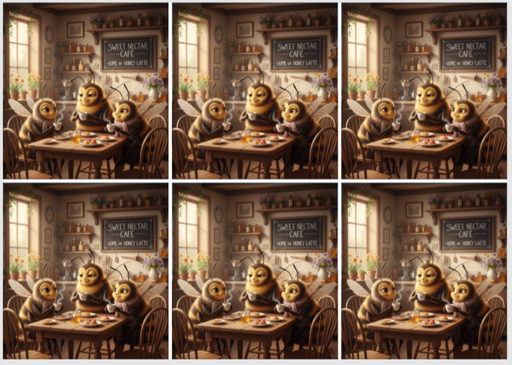 Release Paper, Bees & Cake, 24 sections 4x4, with choice of overlay