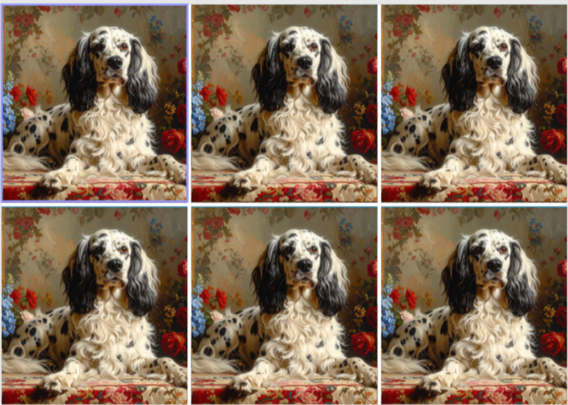 Release Paper, Spaniel, 24 sections 4x4, with choice of Overlay