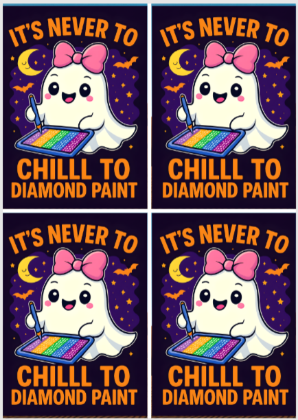 Release Paper, Its never to Chill, 24 6x4 sections, with choice of overlay