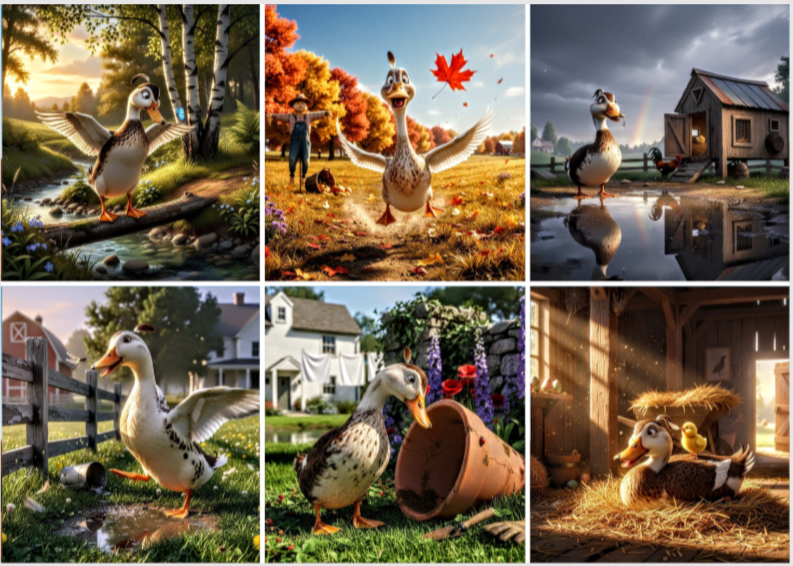 Release Paper, Quackers, 24 4x4 sections, with choice of Overlay