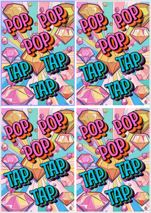 Release Paper, Tiktok The Diamond Duo, 24 sections 6x4, with Clear Overlay