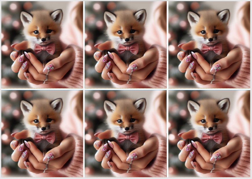 Christmas Release Paper Fox, By Sam Vangeen, 24 sections 4x4, with Spots Overlay