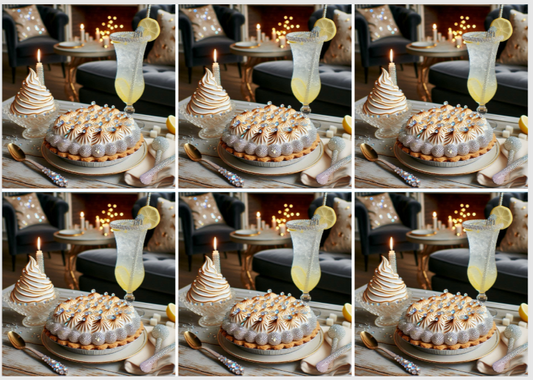 Christmas Deserts by Sam Vangeen Release Paper, 24 sections 4x4, with Stars Overlay