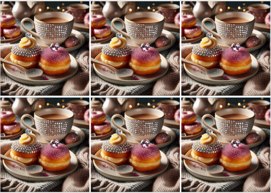 Christmas Deserts by Sam Vangeen Release Paper, 24 sections 4x4 with Stars Overlay