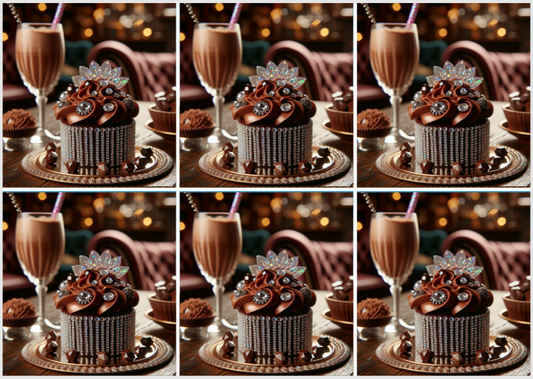 Christmas Desert Release Paper, the Sam Vangeen way, 24 sections 4x4 with Stars Overlay