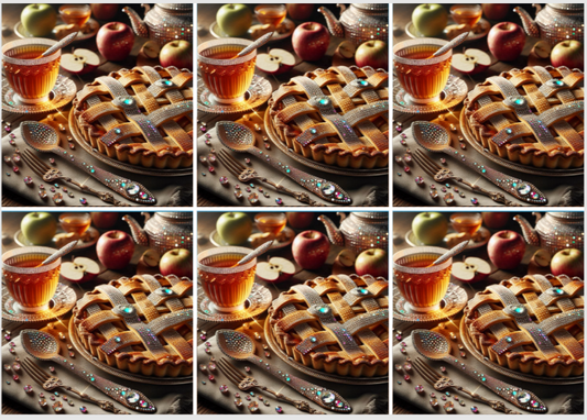 Christmas Desert with Sam Vangeen, Release Paper, 24 sections 4x4 with Stars Overlay