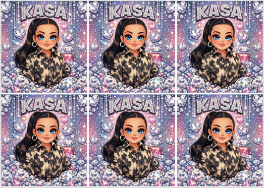 Tiktok Creator Kasa Diamond Art, 4x3 3/4 24 sections with added overlay