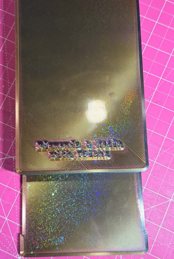 Gothic style Release Paper Box, in gold rainbow filament, for 6x4 release paper