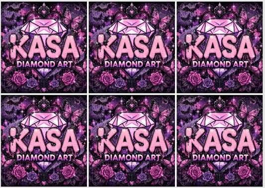 TikTok Creator KASA Diamond Art, 4x3 3/4inches with added overlay
