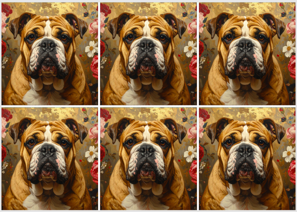 Release Paper, The British Bulldog, 24 sections, 4x4 with choice of Overlay