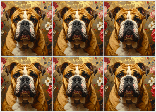 Release Paper, The British Bulldog, 24 sections, 4x4 with choice of Overlay