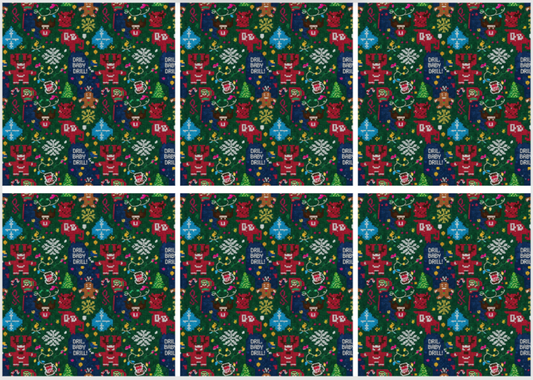 Release Paper,The Ugly Christmas Sweater, 24 sections 4x4, with stars overlay