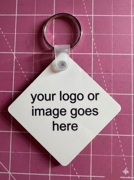 Personalised square sublimation Keyring