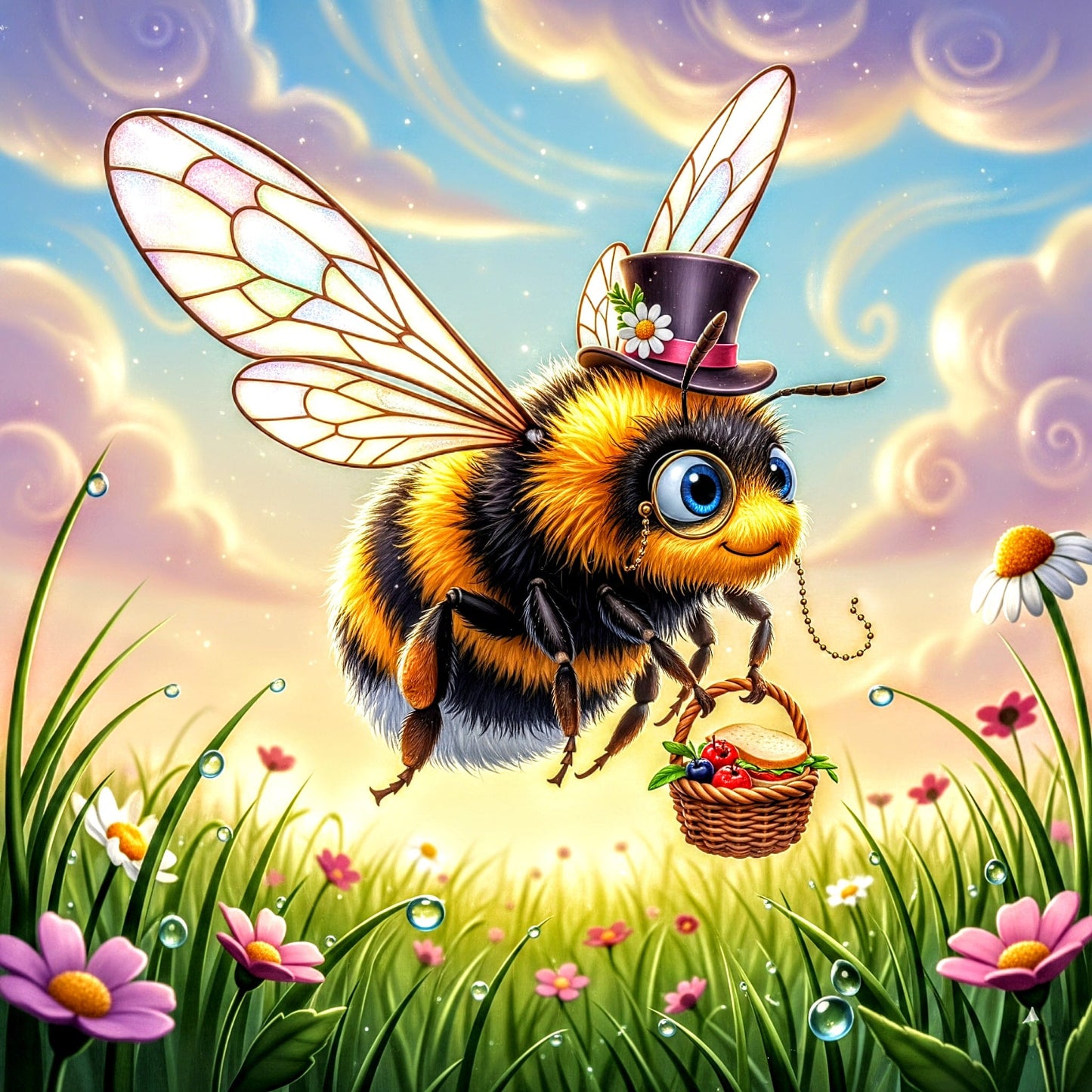 Release Paper, Mr Bumble, 4x4, 24 Sections, choice of Overlay
