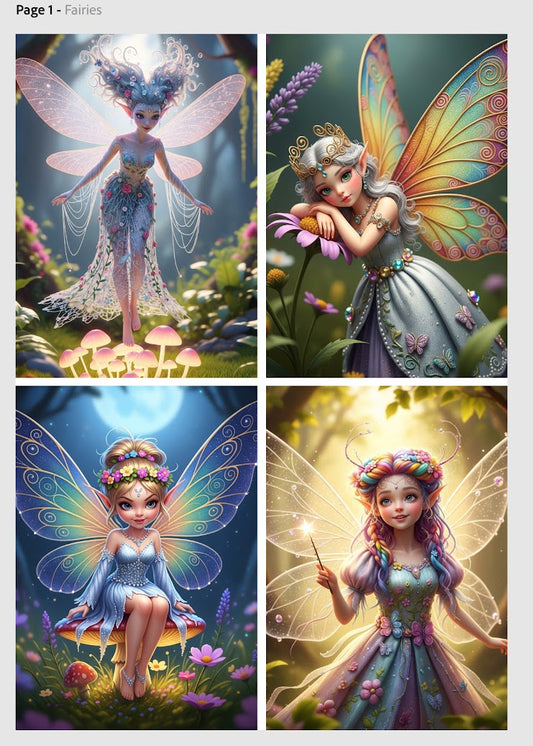 Fairies Release Paper 6x4 24 sections, choice of Overlay